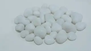 Tumble pebbles stone - white quartz machine polish pebbles stone for home, office and garden decor