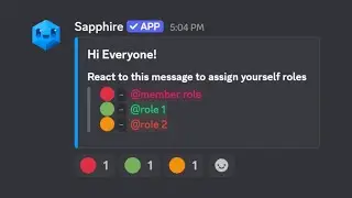 How to Setup Reaction Roles With Sapphire Bot