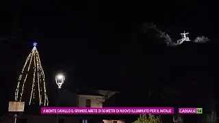 A Monte Cavallo il grande abete di 30 metri di nuovo illuminato per il Natale