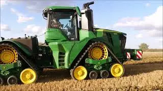 John Deere 9RX 640 & 7m Kuhn Performer at Upwood