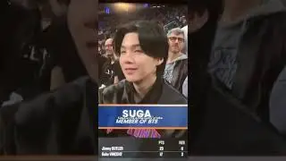NBA Ambassador SUGA atthe Knicks vs Heat 🔥🐱