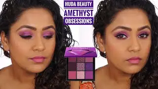 HUDA BEAUTY AMETHYST OBSESSIONS PALETTE l EYESHADOW TUTORIAL