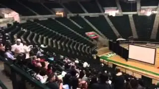 Waiting for Simon Tam at UNT Coliseum