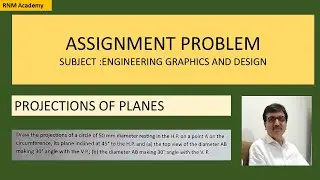 Projections of planes | Circle | Engineering Graphics | RNM Academy
