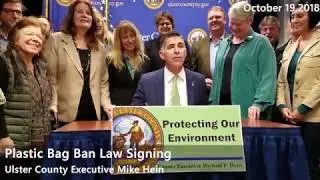Ulster County Executive Mike Hein Signs Plastic Bag Ban Into Law