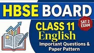Class 11 English SAT 2 Question Paper | Haryana Board Exam 2025