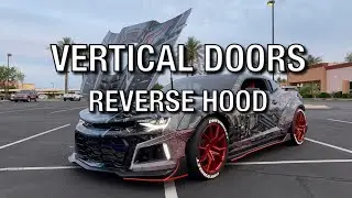 Camaro Vertical Doors | Reverse Halo Hood Kit