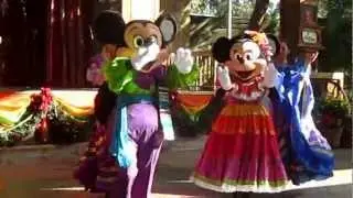 Mickey Mouse dancing at Disneyland Fiesta