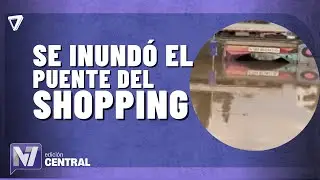 Inundación en el Puente del Shopping tras fuerte tormenta en Mendoza