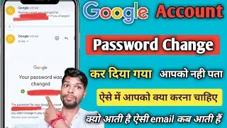 Your password was changed Google account ? security alert recovery email for your Google account