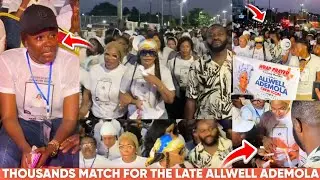Allwell Ademola Full Candlelight Procession Highlights As Abiola Adebayo Cry Uncontrollably💔😭, Iyabo