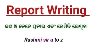 Report Writing in Odia