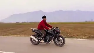 Pulser 200 wheelie status #bike #stunt #pulsar #burnout #rider #nature #kashmir #viralvideo #videos