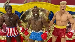 My Neca Rocky Balboa action figure Collection! Rocky Apollo Creed Clubber Lang Ivan Drago