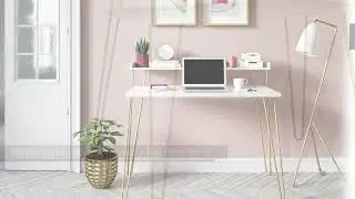 Haven Computer Desk with Riser Features