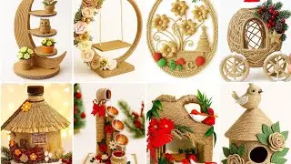 3WOW ✨500K DIY  XMAS Jute Burlap  Craft Ideas | Rustic Farmhouse Holiday Decor #2026 NEWYEAR DECOR 