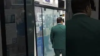 bathroom door automatic aluminium glass profile #glass #bathroomdoor #homedecor #shortvideo