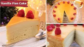 Vanilla Flan Cake Recipe | Half Vanilla Sponge Cake and Half Creamy Flan | Jamila Azar Egypt