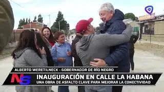 Inauguraron los baños públicos en el Centro Cívico y el asfalto en calle La Habana
