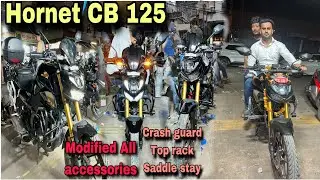 Hornet CB125 modified/ Cresh guard/ top rack / saddle stay 