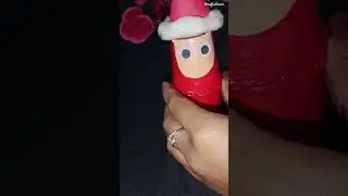 DIY Santa Claus with paper cup 🎅😱#diy #support #christmas #craft