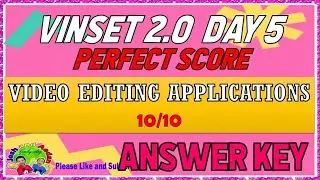VINSET2021 DAY 5 EXIT QUIZ| VIDEO EDITING APPLICATIONS|10/10
