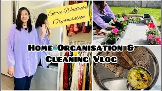 Indian Mom Productive Weekend Routine |Saree Wardrobe Setup| Home Cleaning & Organisation Vlog
