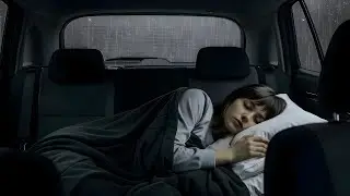 Rainfall on the Car Roof 🌧️ Heavy Rain and Distant Thunder for Sleep