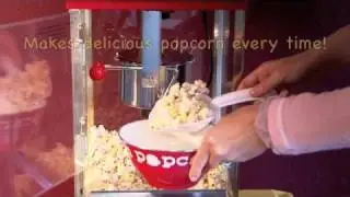 Old Fashioned Movie Time Popcorn Machine and Cart