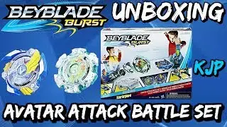 Avatar Attack Battle Set (Beyblade Burst Unboxing, QR Codes, and Test!)