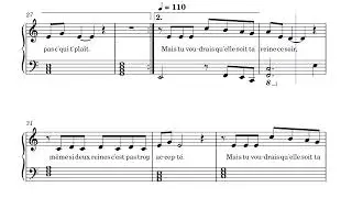Ta reine &ndash; Ang&egrave;le : Partition piano/chant