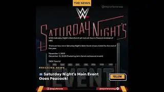 📺 Saturday Night&rsquo;s Main Event Goes Peacock! #wwe #prowrestling #boostyourreel