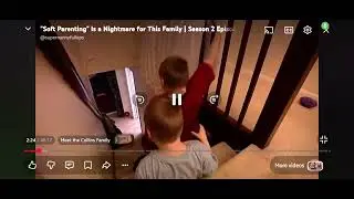 2 kids get there speaker and pushes it down the stairs