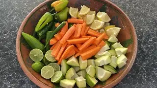 Homemade Veg Pickle ~ How to make mixed veg achar ~ Desi recipe in UK, Auntie Jamilla&rsquo;s Kitchen UK
