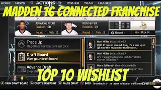 MADDEN NFL 16 CONNECTED FRANCHISE MODE TOP 10 WISHLIST