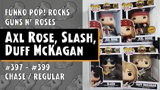 Axl Rose, Slash, Duff McKagan Funko Pop - Guns N' Roses // Just One Pop Showcase