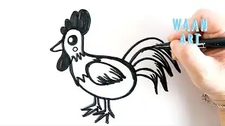 Drawing cartoon | Chicken วาดรูปไก่