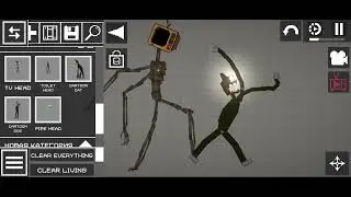 Cartoon cat and cartoon mouse VS TV head (Melon sandbox)
