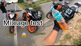 2018 KTMrc200 Vs Duke200 Mileage Test 😱 |  KTM rc200 1L Mileage |
