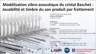 Th&egrave;se - Mod&eacute;lisation vibro-acoustique du cristal Baschet : jouabilit&eacute; et timbre par Audrey Couineaux