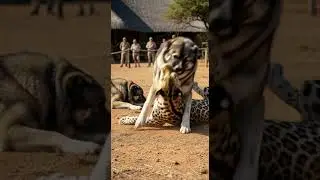 Can the leopard strike back against the dogs fierce loyalty #wildlife #nature #animals