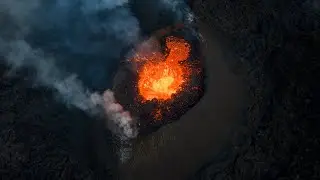 8K DJI Inspire 3 Drone - Iceland Volcano Eruption 2023