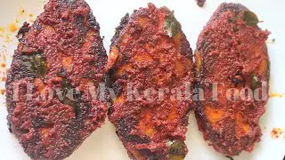 ഒരു അടിപൊളി അയക്കൂറ/നെയ്മീൻ പൊരിച്ചത് Kingfish Fry (1 MINUTE RECIPE)- chinnuz' I Love My Kerala Food