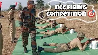 NCC FIRING COMPETITION 🎯 WITH.22 RIFLES 🎯😍#firingcase #indianarmy #ncc
