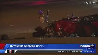 How many crashes happened in Lubbock in 2024?