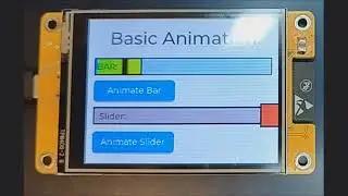LVGL ESP32-2432S028R Use Animation to update Bar and Slider(Beginner)