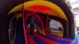 Airquee's 8ft Platform Curved Bounce 'n' Slide 3D Pirate AQ5871