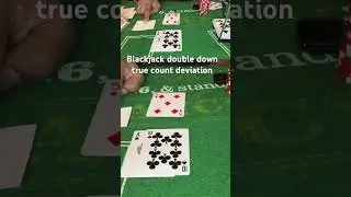Double down blackjack true count deviation in casino