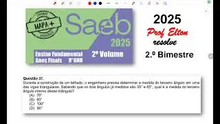 Simulado SAEB - EF - 2&ordm;B - Durante a constru&ccedil;&atilde;o de um telhado, o engenheiro precisa