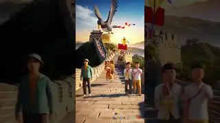 &ldquo;Lil&rsquo; Cat Conquers the Great Wall! 🐱🏯🌄 #shorts